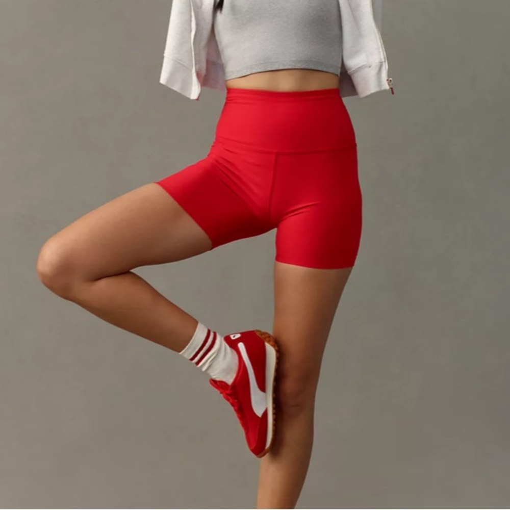 Beyond Yoga Red Biker Shorts